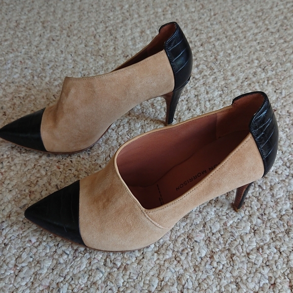 Sigerson Morrison Tan and Black booties size 5.5 - Picture 13 of 14